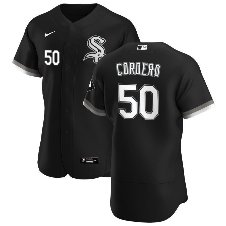 Chicago White Sox 50 Jimmy Cordero Men Nike Black Alternate 2020 Authentic Player MLB Jersey